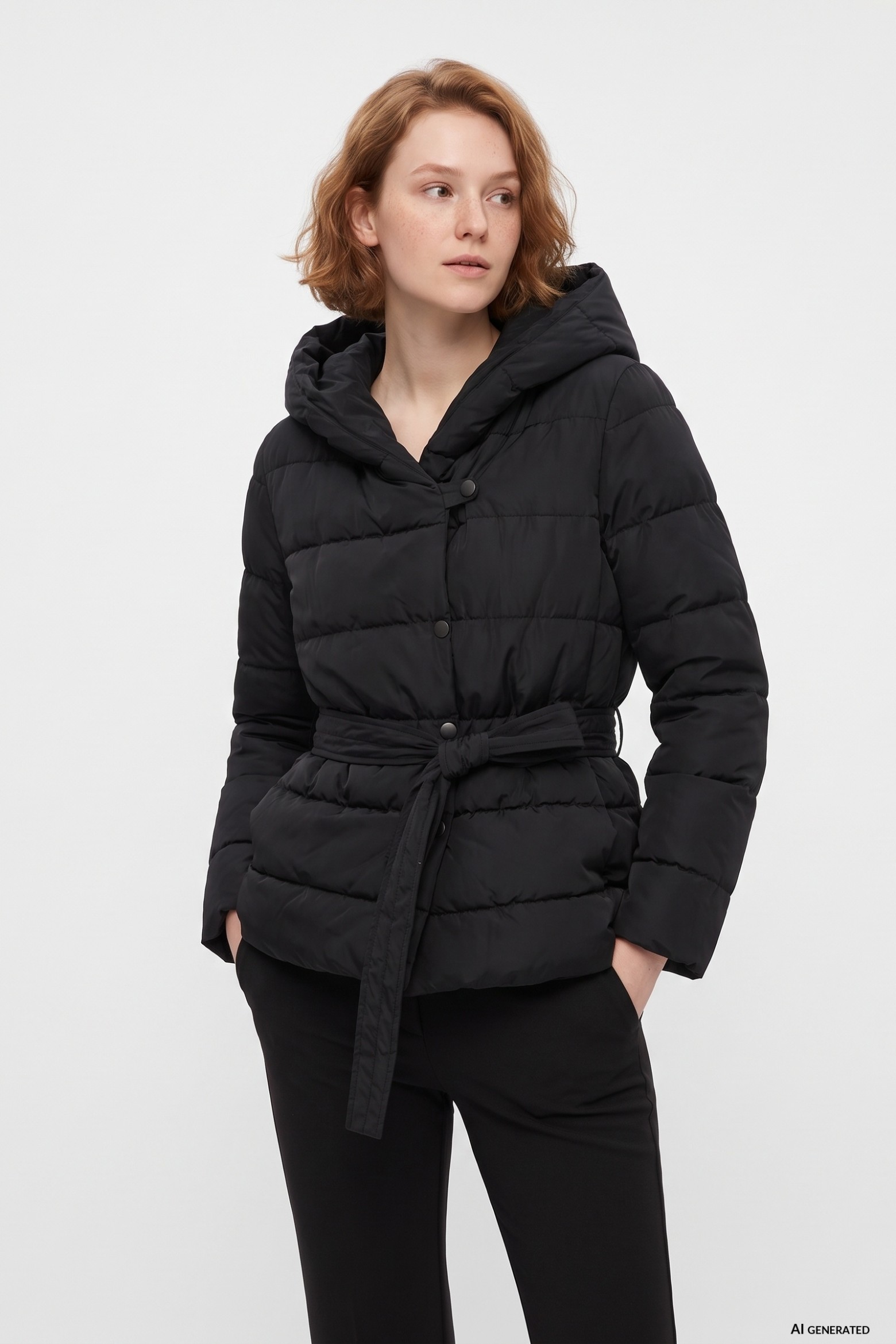 Black Short Puffer Jacket