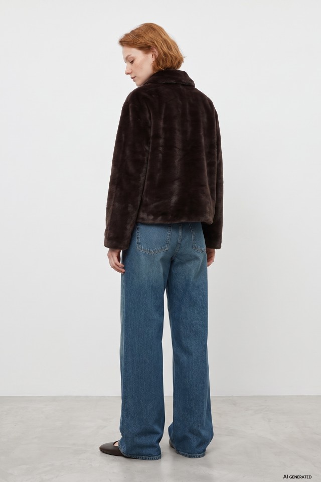 Chaqueta corta marrón oscuro Chaqueta corta marrón oscuro