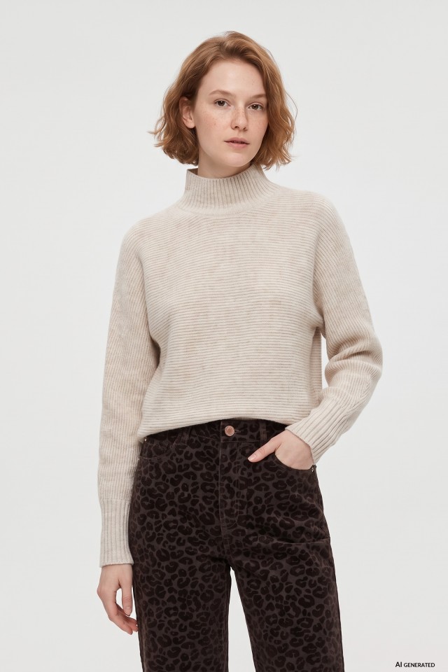Jersey de punto beige