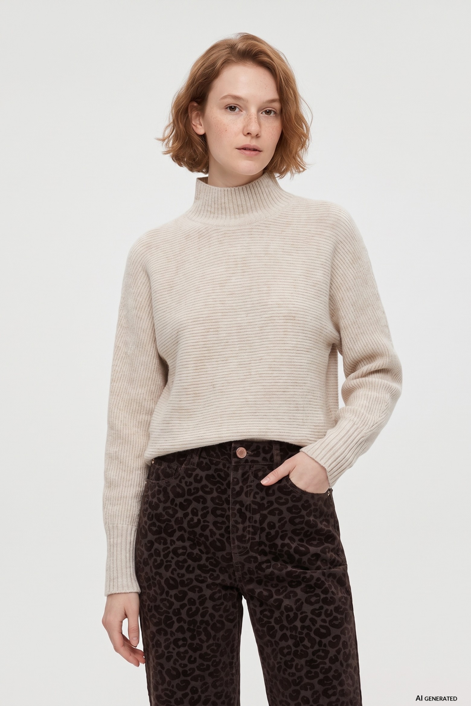 Jersey de punto beige