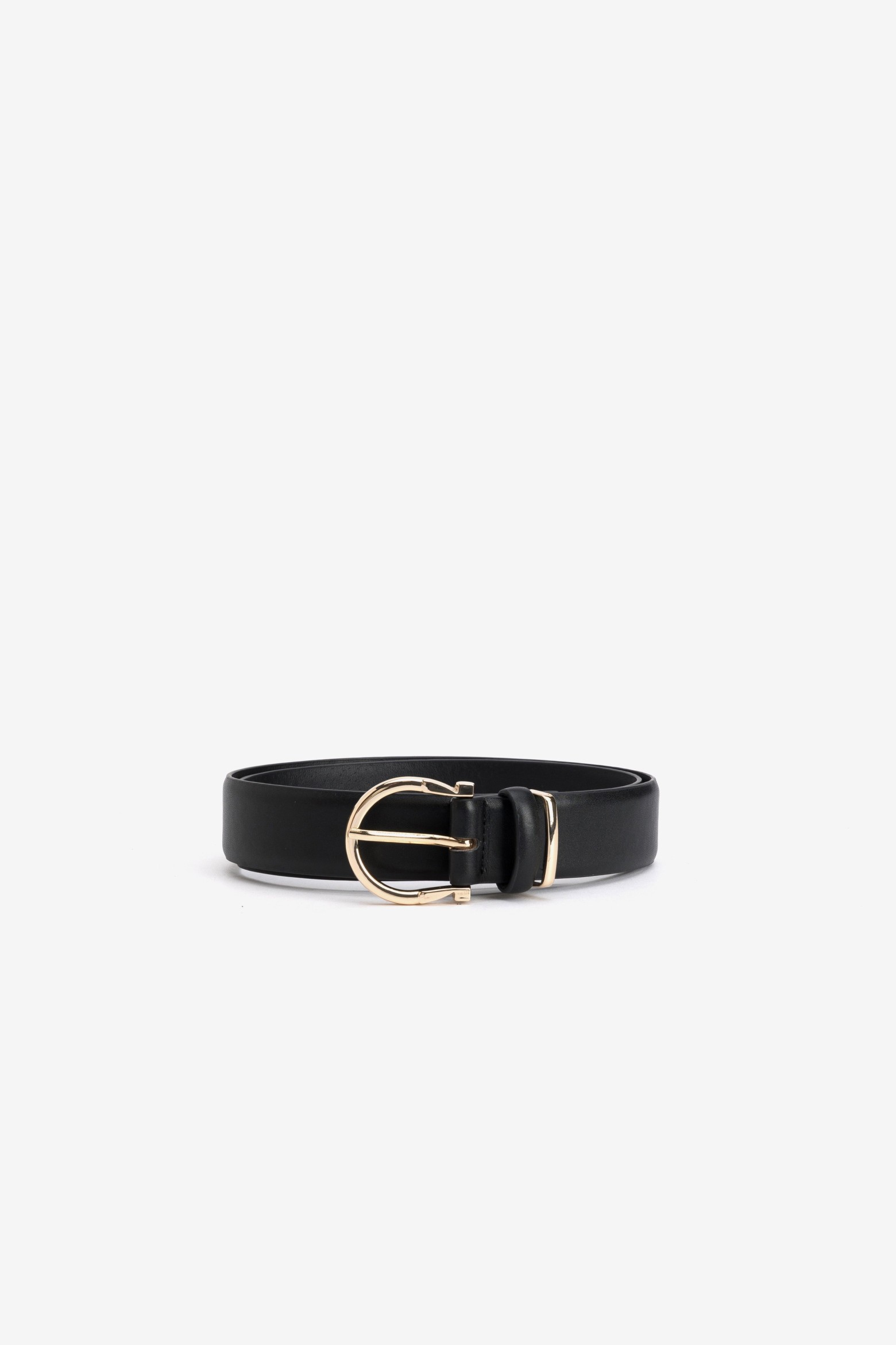 Black Belt With Gold Buckle