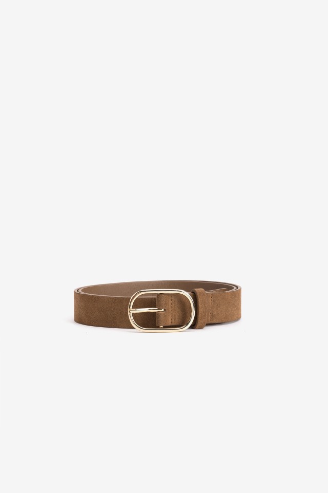 Brown Belt With Gold Buckle