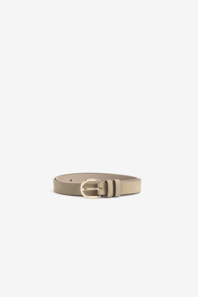 Beige Slim Minimalist Belt