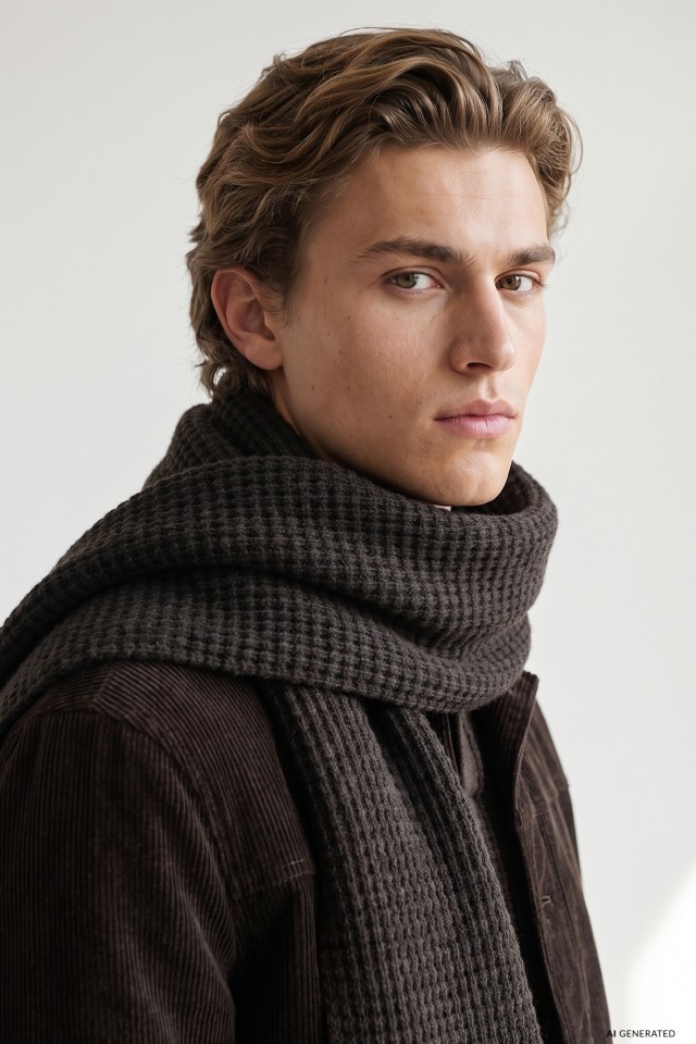 Chocolate Knit Scarf
