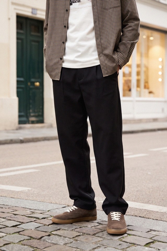 Relaxed Black Baggy Trousers Relaxed Black Baggy Trousers