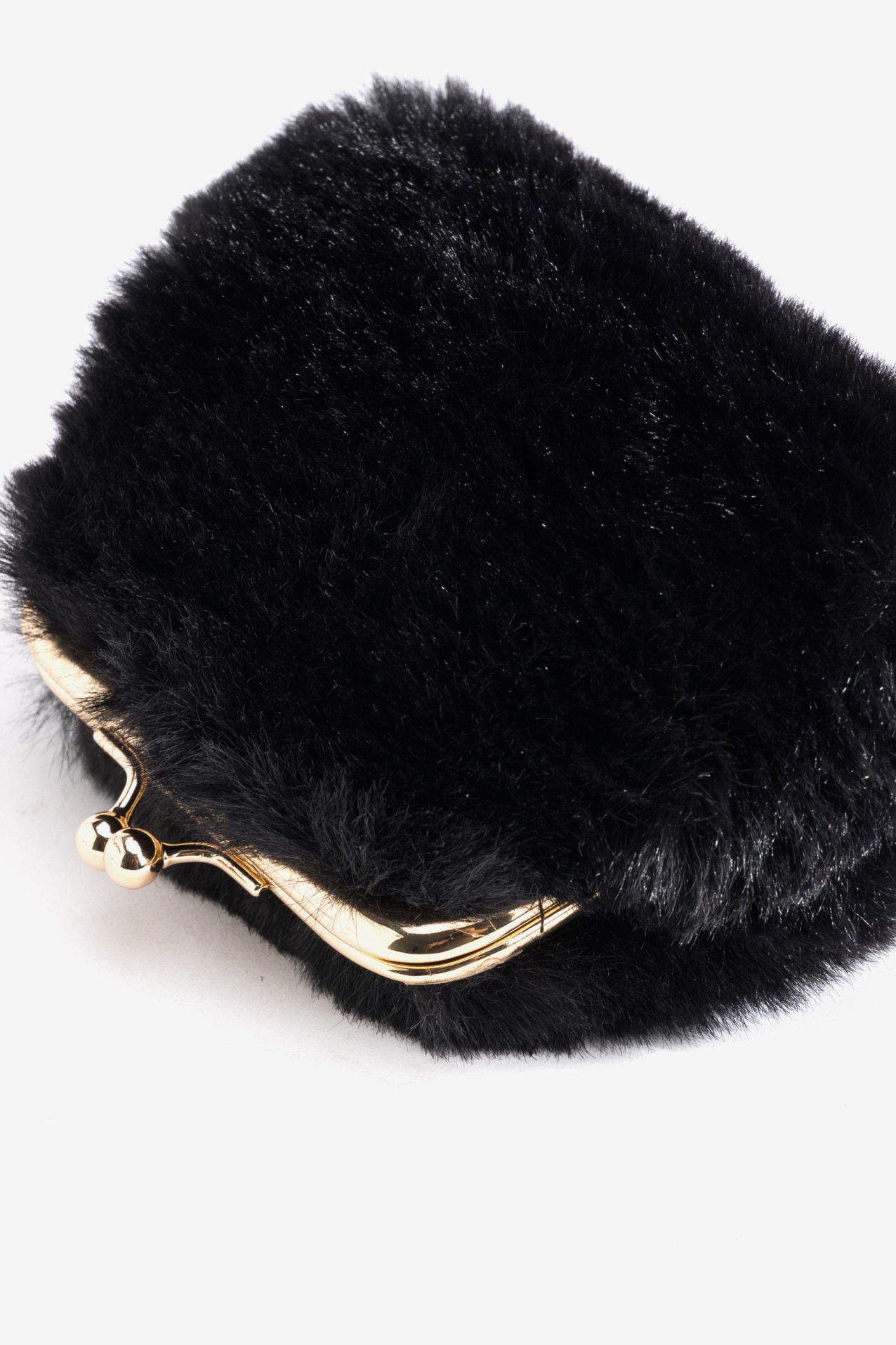 Black Fuzzy Coin Purse