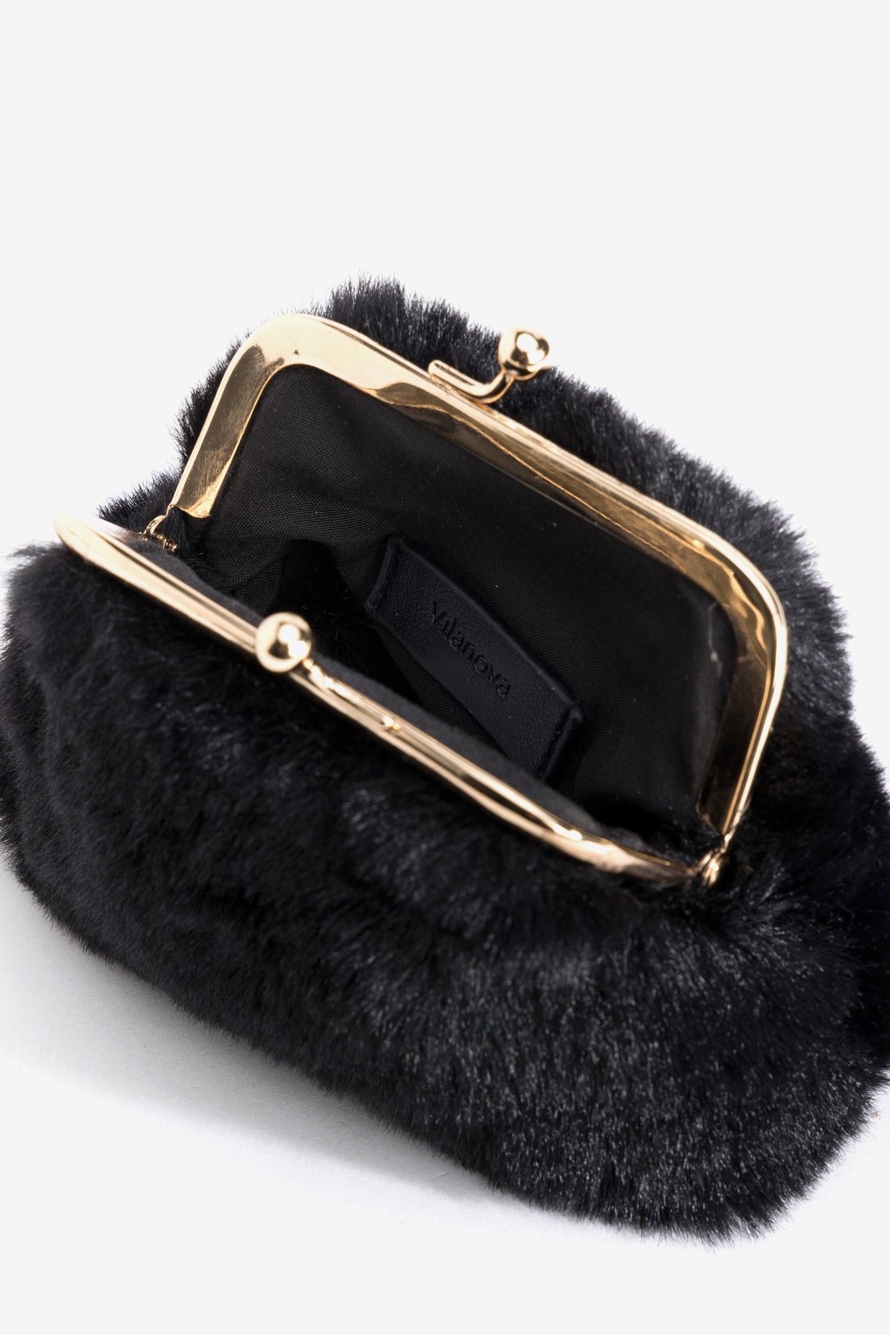 Black Fuzzy Coin Purse