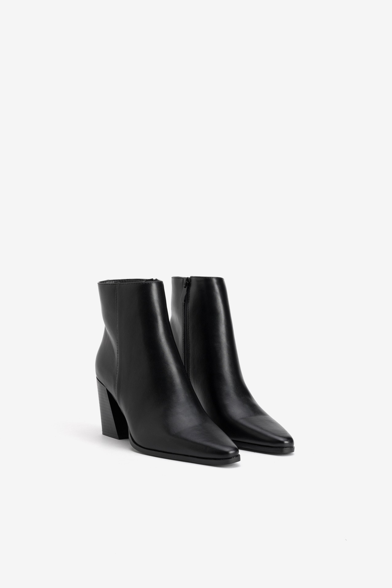 Black Chunky Heel Boots