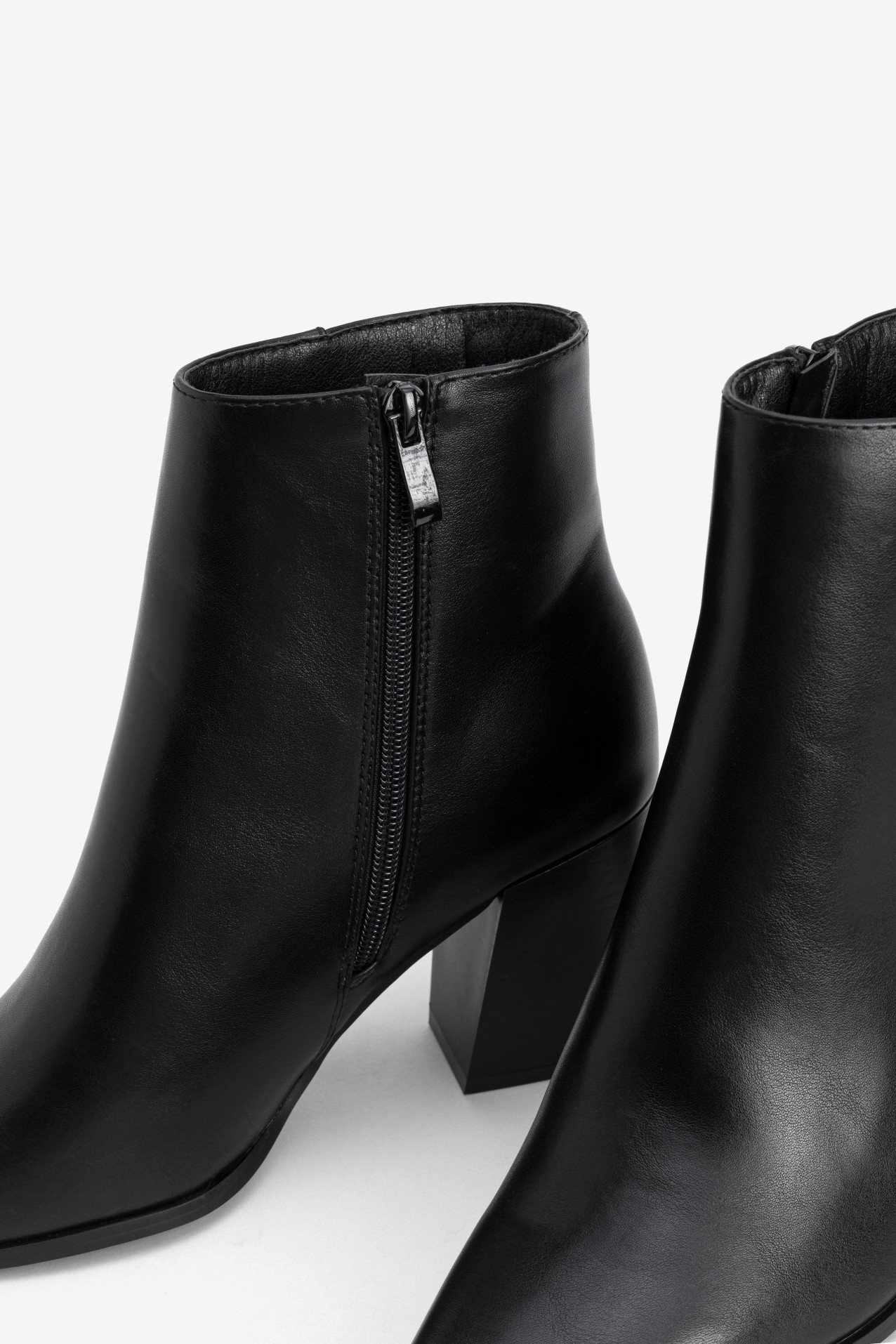 Black Chunky Heel Boots