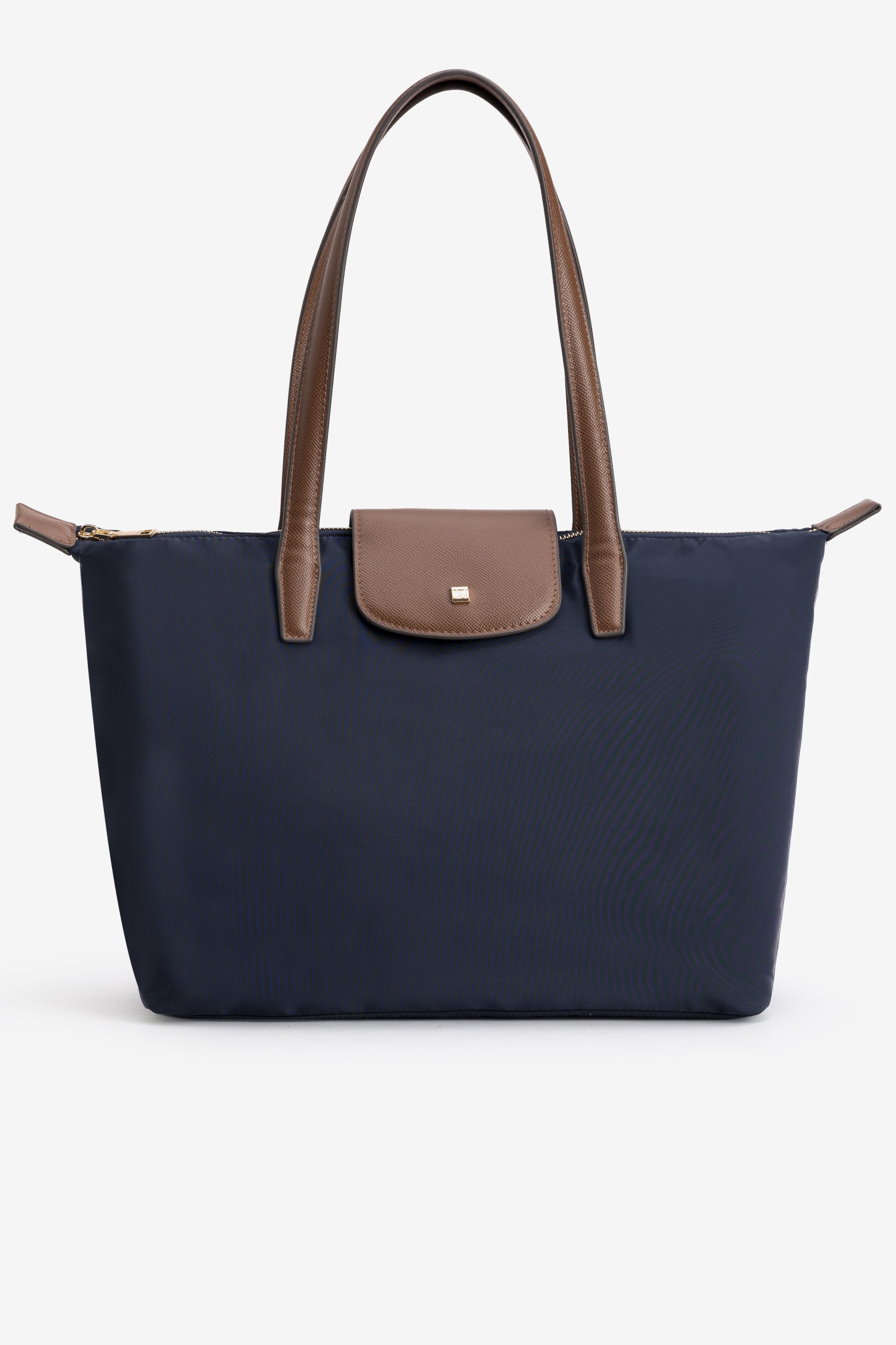 Blue Tote Bag with Zipper