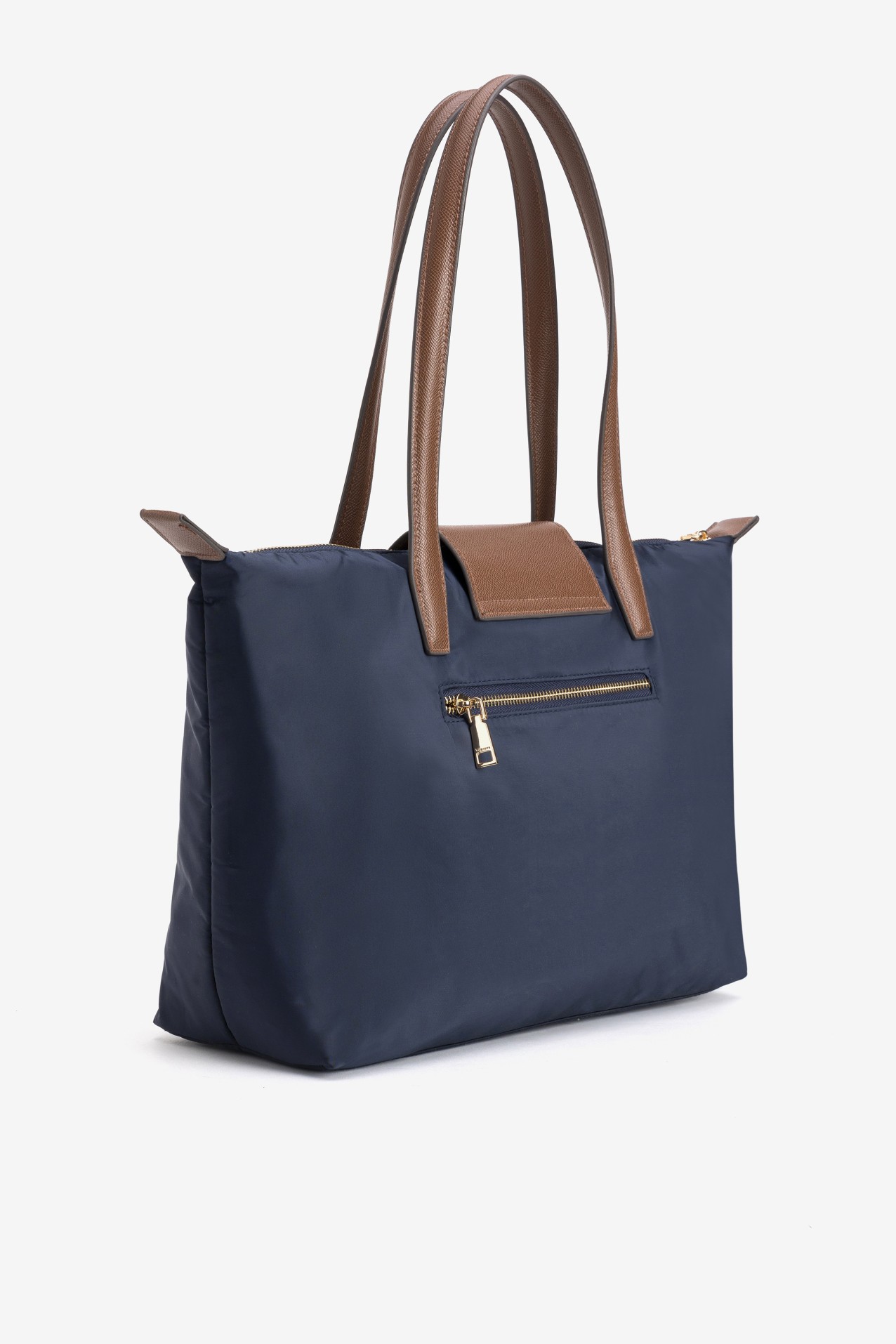 Blue Tote Bag with Zipper